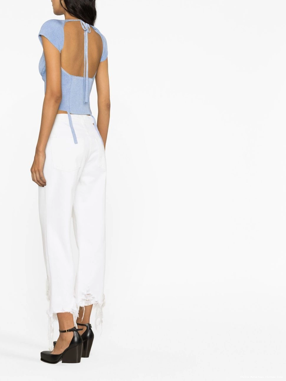 Affordable jeans straight-leg Women Stella McCartney distressed 0412